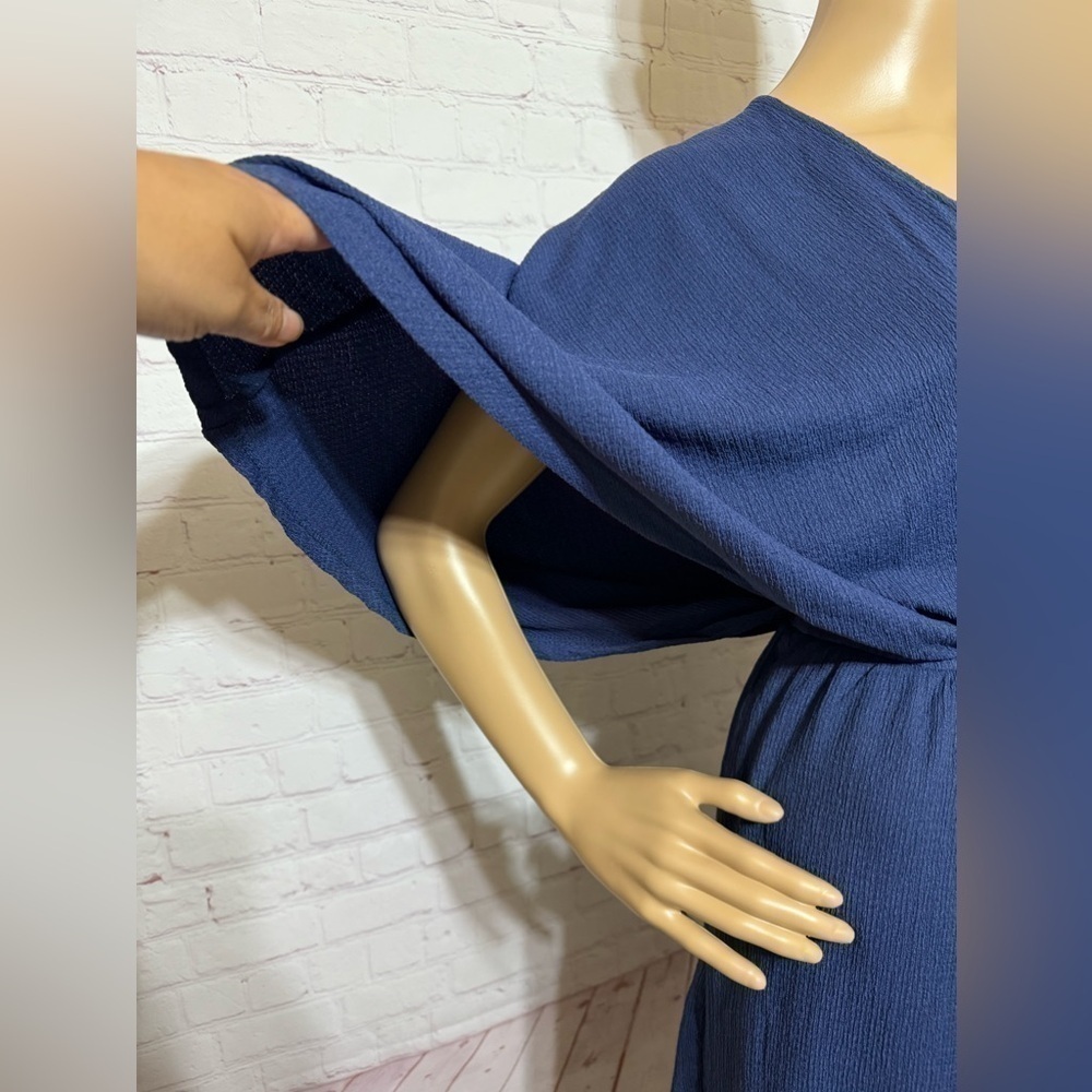FREE PEOPLE “ Venus One Piece” women’s butterfly sleeve jumpsuit in blue XS nwt - Picture 8 of 13